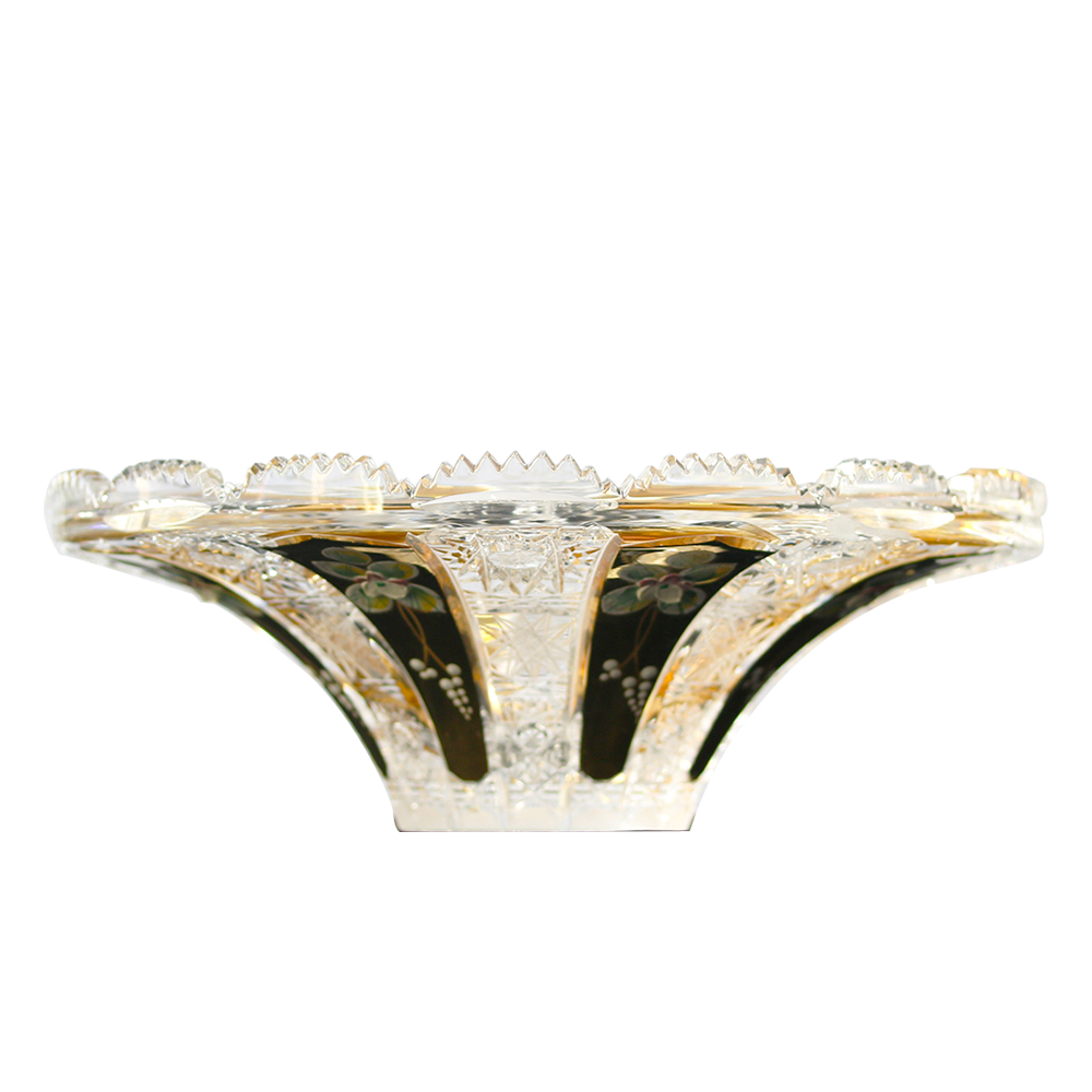 Đĩa pha lê mạ vàng cao cấp 25.5cm