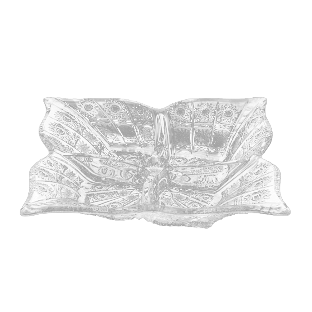 Đĩa pha lê mài cao cấp màu trắng 31cm